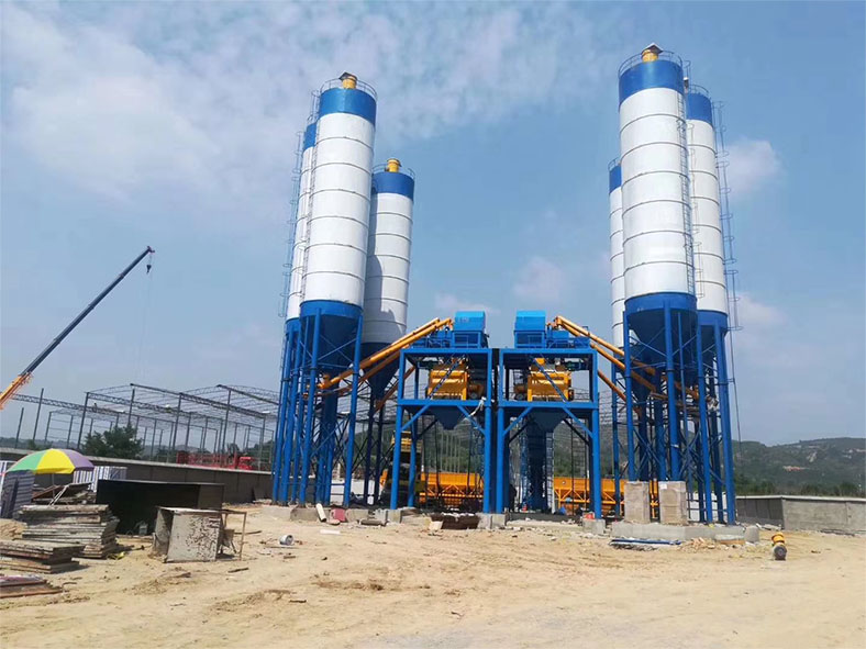 HZS90 concrete batching plant